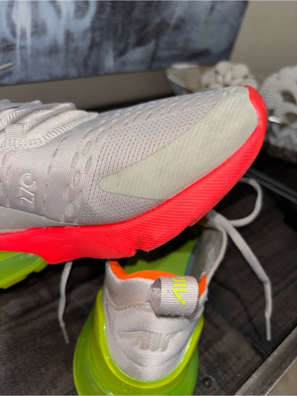 Nike Women's Air Max 270 'Neon' sneakers SZ 8.5 - Picture 2 of 14